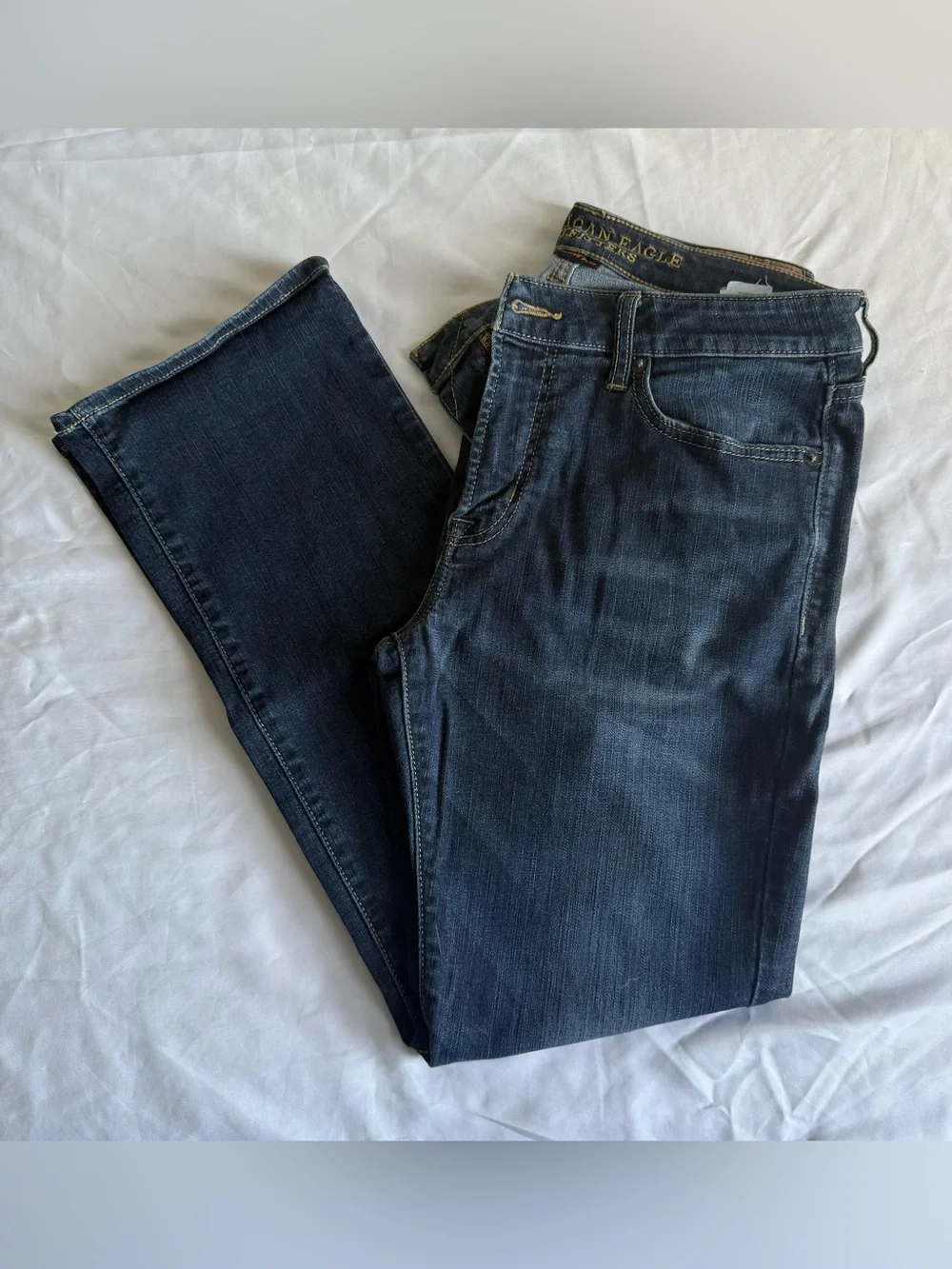 Men’s Dark Wash Denim Jeans - Classic Blue